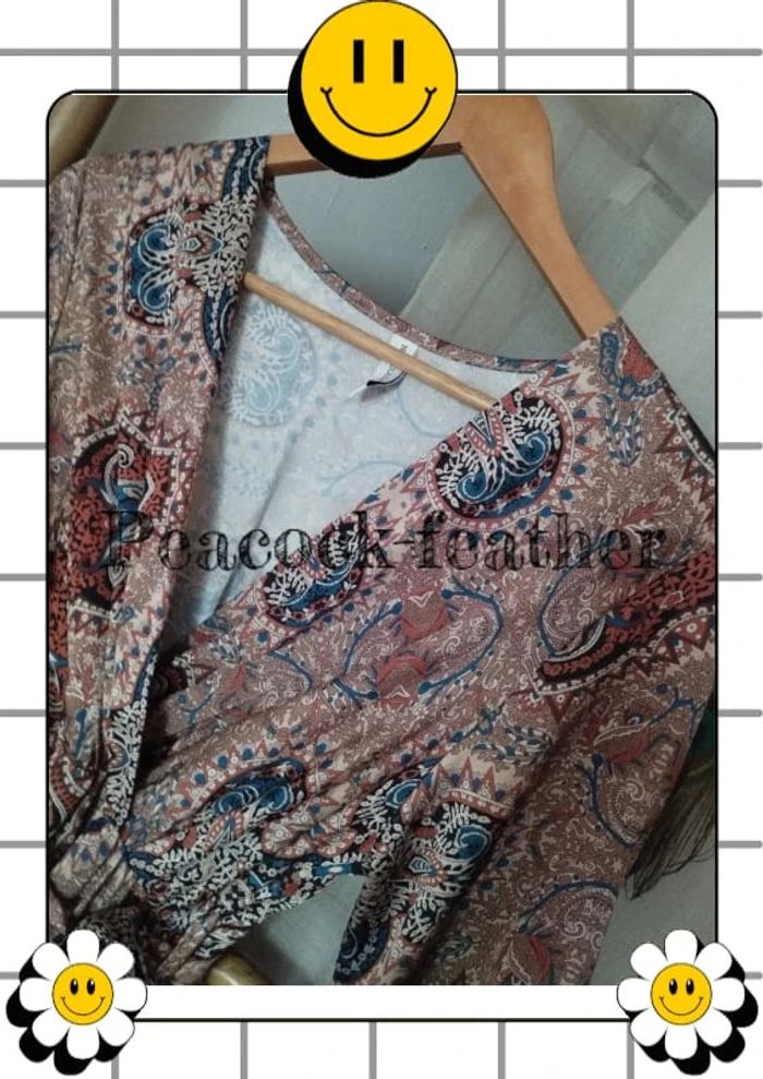 Robe TU beige marron bohème - photo numéro 4