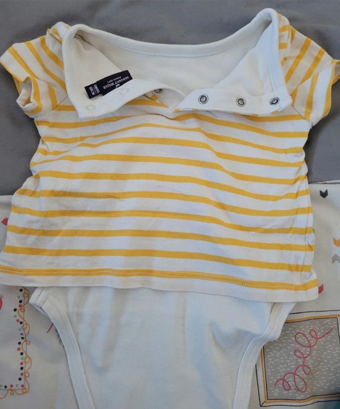 Ensemble t-shirt body + short 6 mois - photo numéro 4