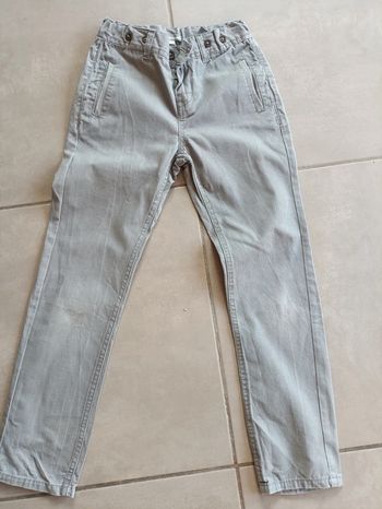 Pantalon garçon gris rayure  vertbaudet 8 ans