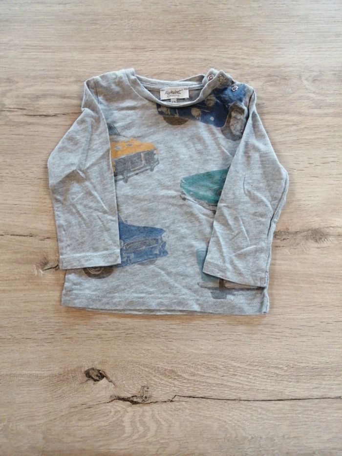 5 tee shirts manches longues 12 mois - photo numéro 2