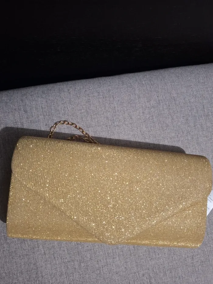 Pochette sac à main doré Neuf - photo numéro 5