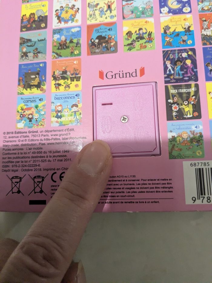 Livre sonore, mes premières chansons d'Henri Dès. À partir de 12 mois. - photo numéro 7