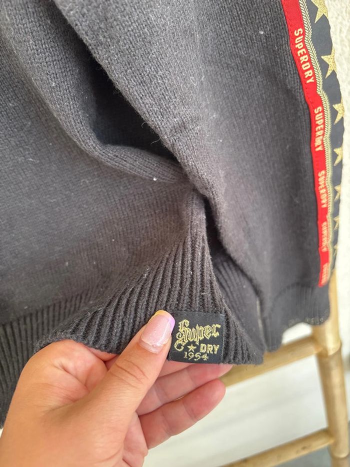Pull noir superdry taille 40 - photo numéro 5