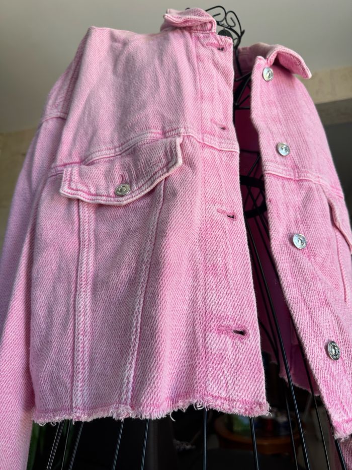 Veste denim rose pimkie taille L - photo numéro 4