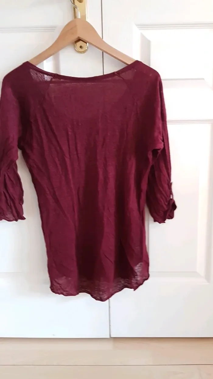 T shirt fine maille manches 3/4 - photo numéro 2