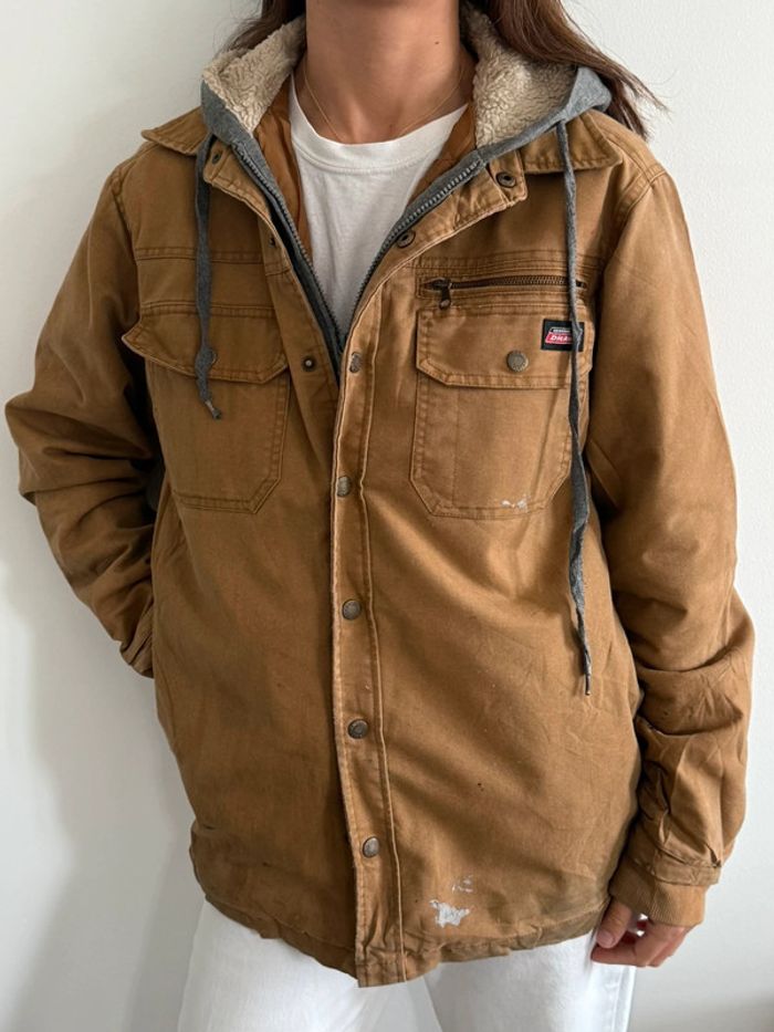 Veste à Capuche Dickies Vintage Taille S couleur marron camel