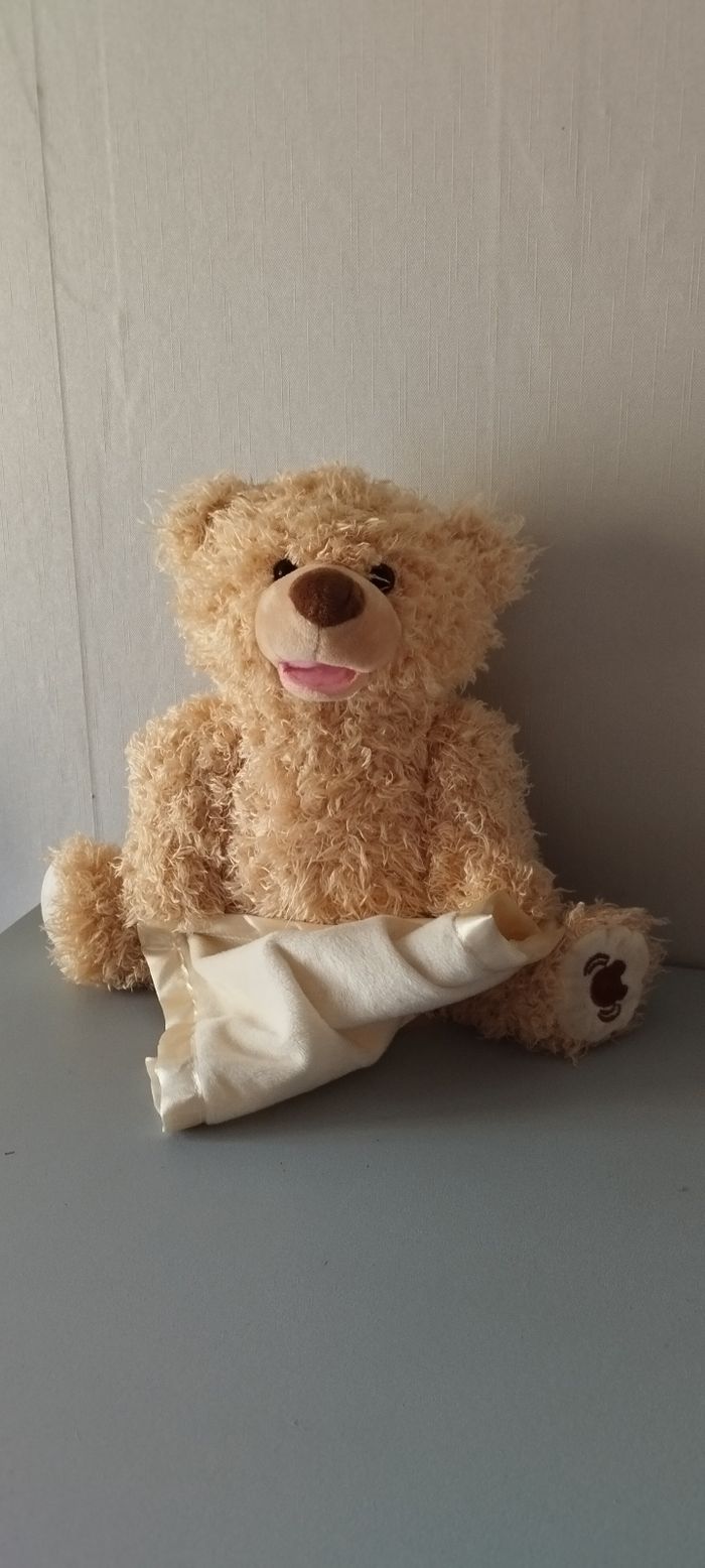 Peluche ours cache cache. - photo numéro 2