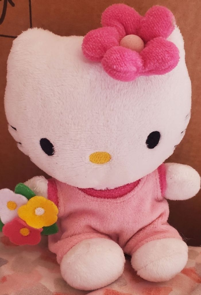 Peluche Doudou Hello Kitty Rose Bouquet De Fleurs - photo numéro 7
