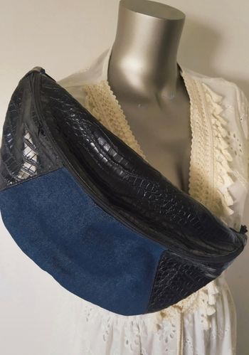 Sac banane jeans et simili cuir