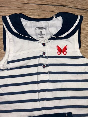 Robe sans manches à rayures