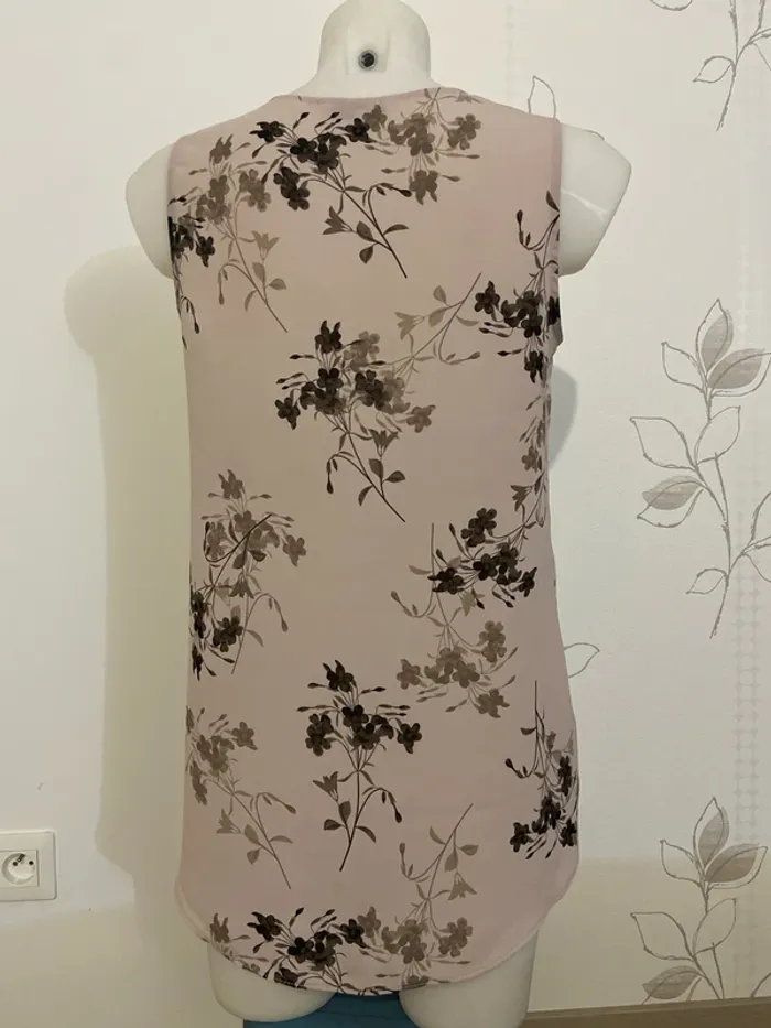 Top vieux rose fleuris Next Taille 36 - photo numéro 3