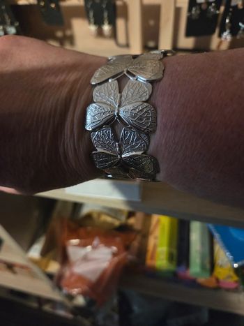 Bracelet acier inoxydable papillons