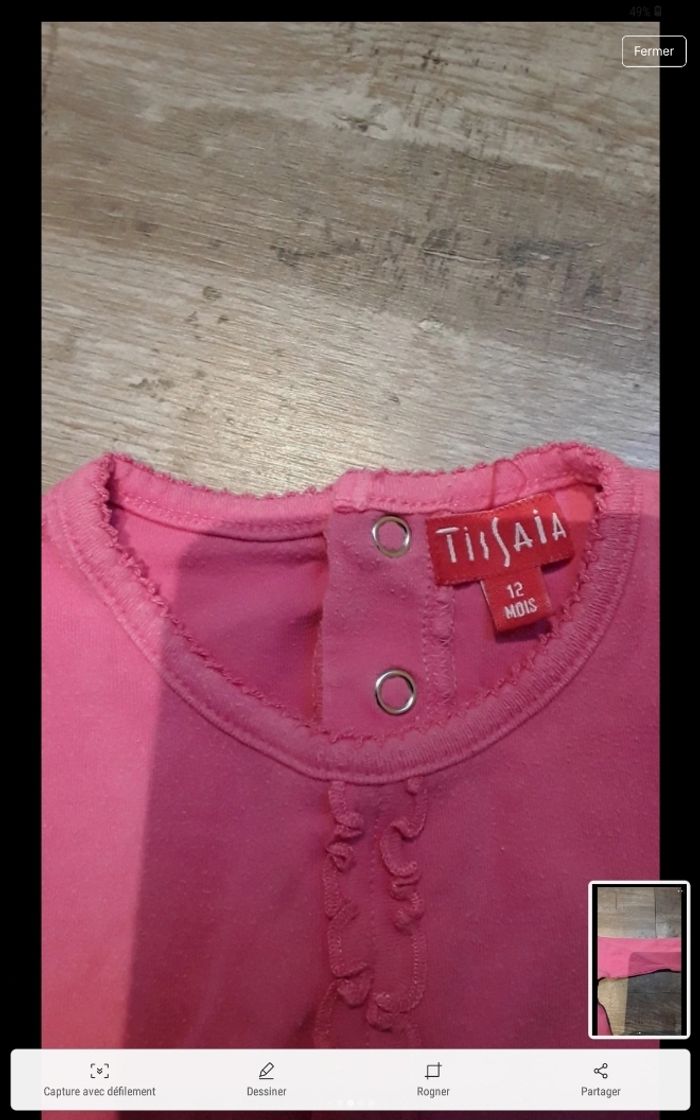 Tee shirt manche longue rose - photo numéro 5