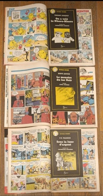 Lot de 3 anciens Pif avec les livrets policier 1987 Vintage