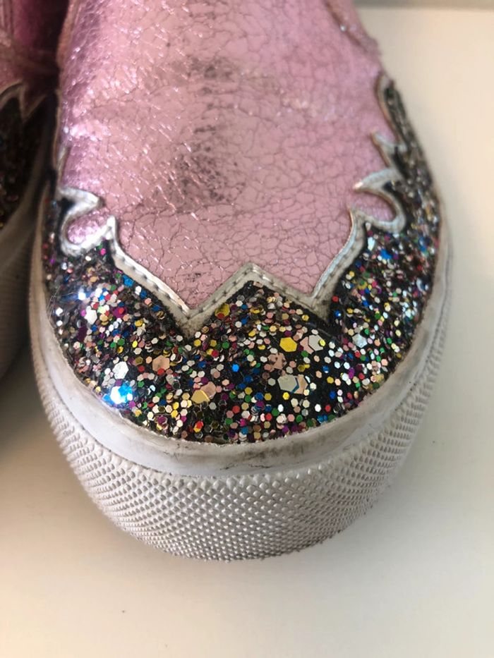 Sneakers roses pailletées - photo numéro 3