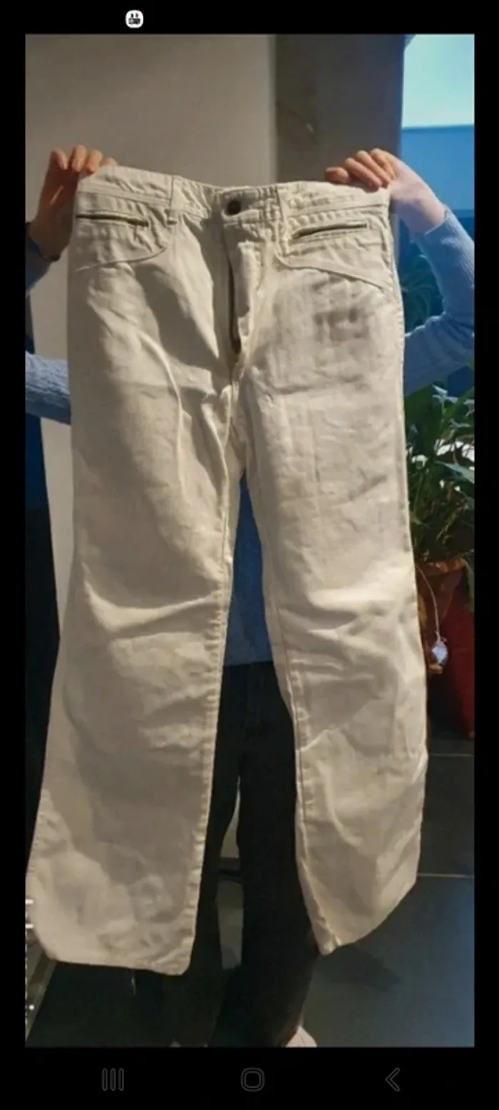 Jeans blanc taille 40 - photo numéro 3