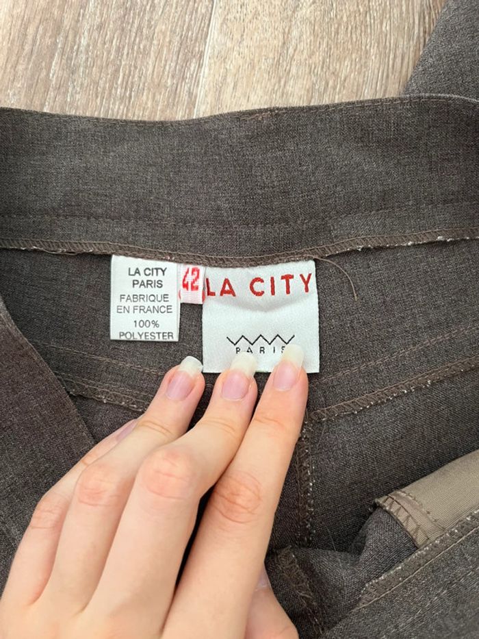 Pantalon de costume, marron, LA CITY, 42 - photo numéro 7