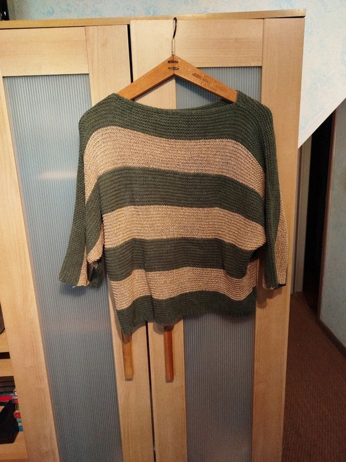 Pull maille manches 3/4 chauve-souris - photo numéro 3