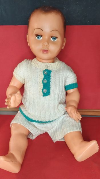 vintage '' poupon en plastique '' 53 cm
