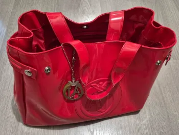 Sac à main armani rouge