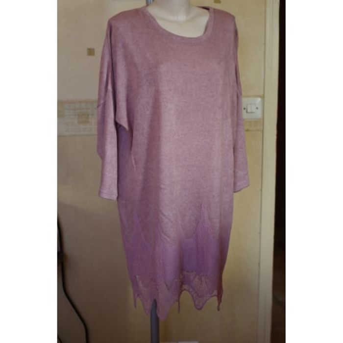 As by Strena - Robe laine et dentelle Taille 40 - photo numéro 2