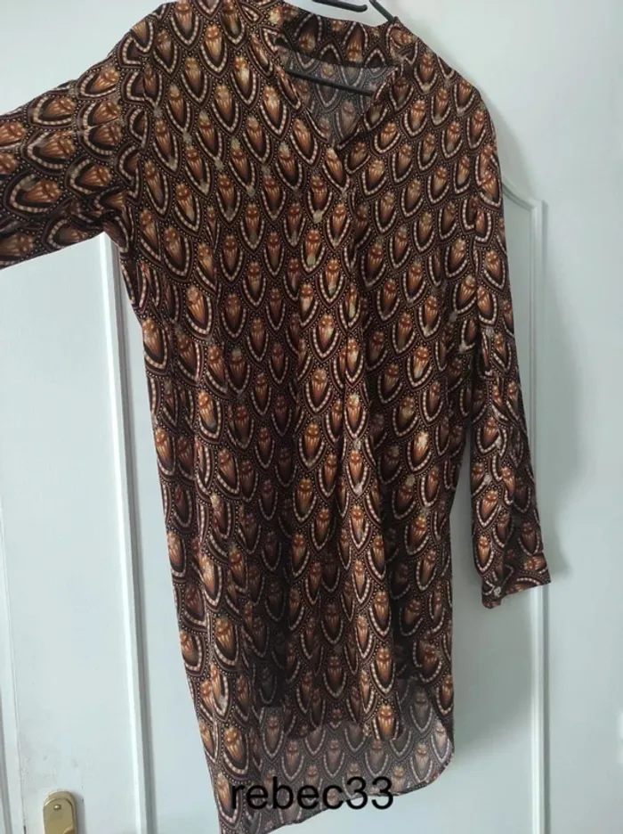 Robe Tunique imprimer manches longues - photo numéro 2