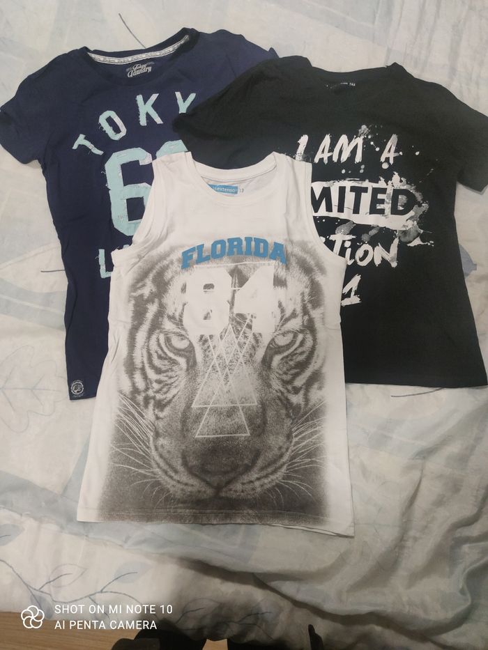 Lots de 3 tee-shirt 12/14 ans Gémo