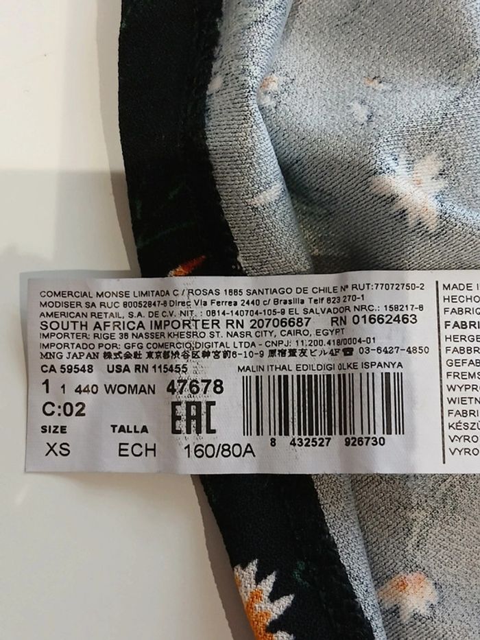 Robe Mango XS Noire fleurie - photo numéro 10