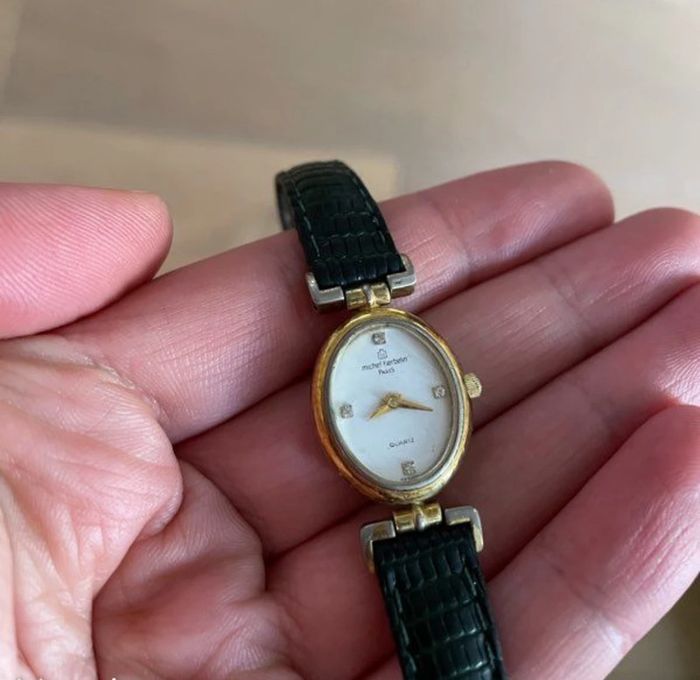 Montre bracelet cuir vintage - Michel Herbelin