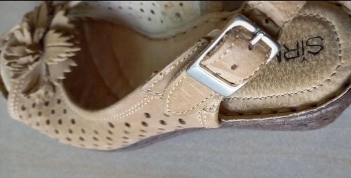 Sandales confortables CUIR talons compensés p37 - photo numéro 4