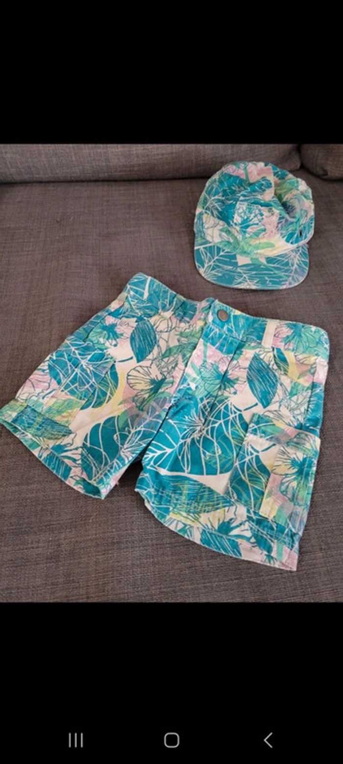Lot Short et casquette 6mois