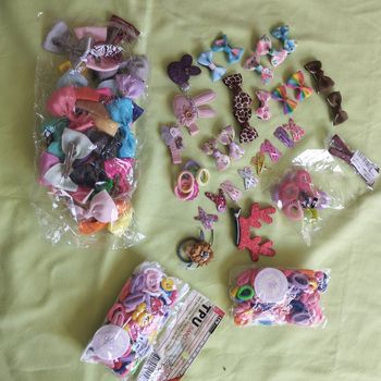 Lot de pinces cheveux Neuf, nœuds, barrettes pour enfant 