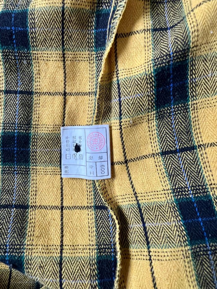 Chemise à carreaux jaune – taille S - photo numéro 5
