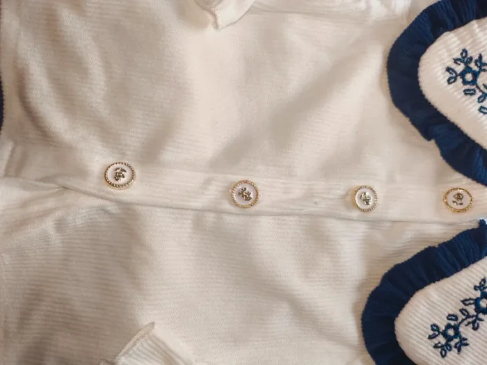 Ensemble fille blanc bleu marine excellent état 9 mois 12 mois shein - photo numéro 4
