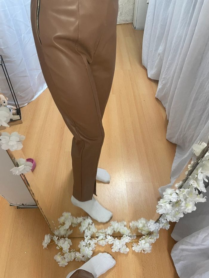 Pantalon droit en cuir - photo numéro 4