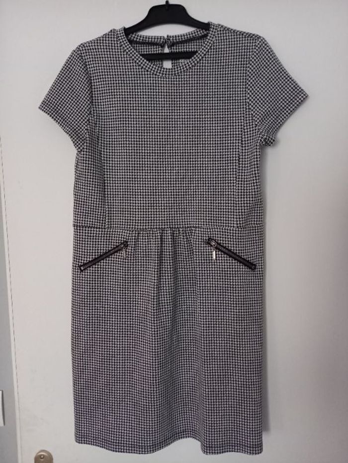 Robe style vichy noir et blanc 12 ans