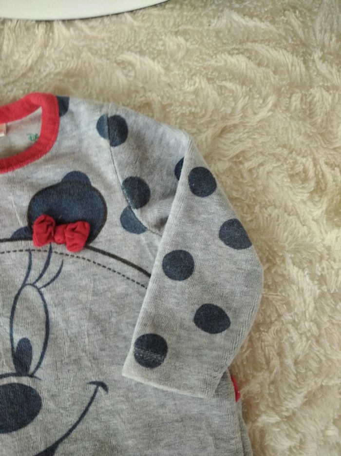 Pyjama grenouillère velours Fille 6 mois Minnie Disney Baby - photo numéro 5