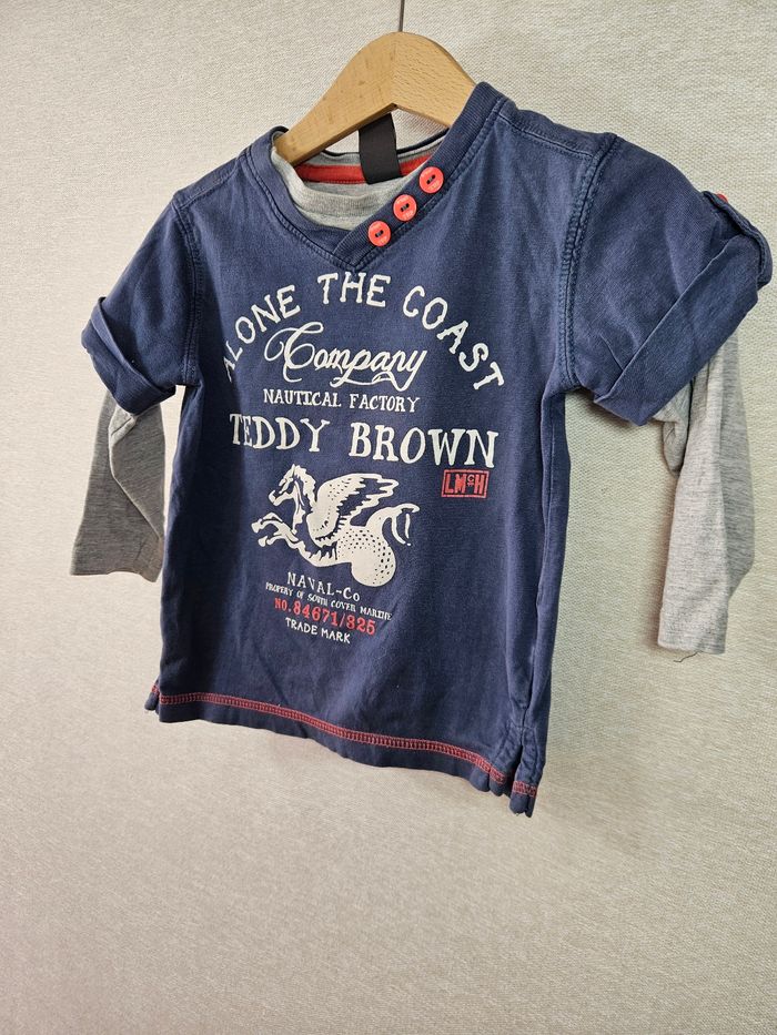 T-shirt manche longue teddy brown 26 mois - photo numéro 5