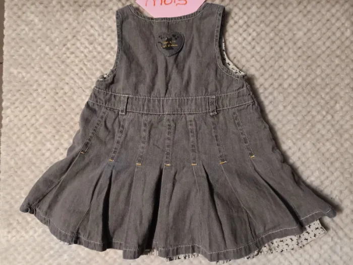 Robe en jean grise 9 mois - photo numéro 5