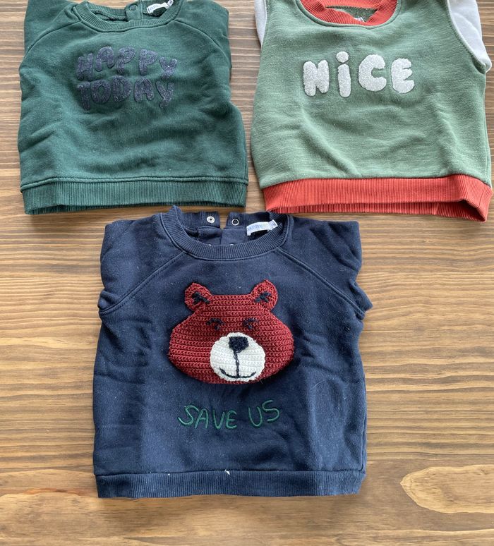 Lot sweats 9 mois