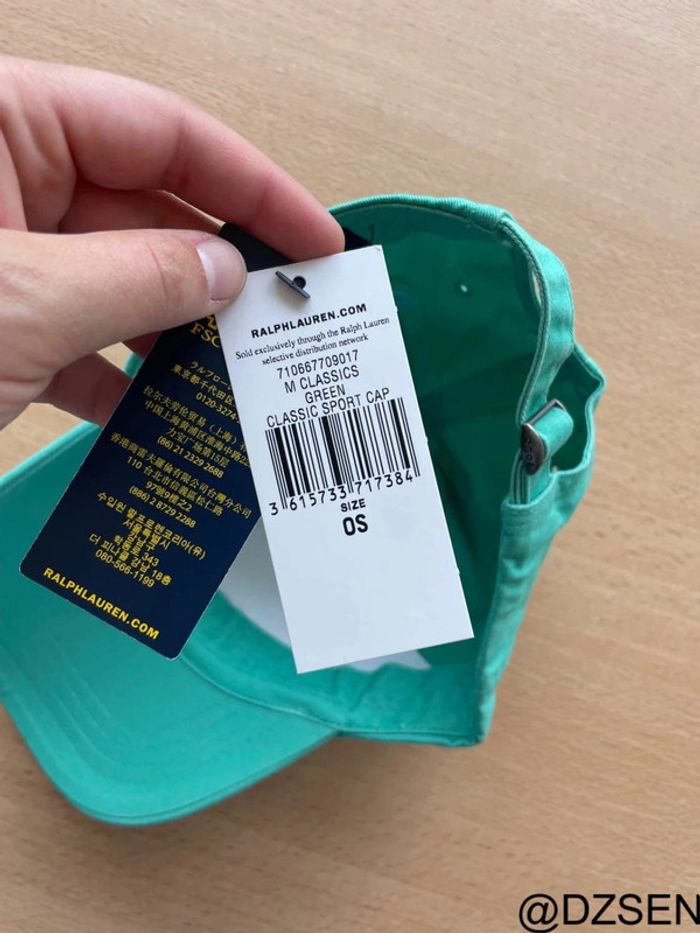 Casquet Ralph Lauren Neuve Turquoise logo brodé - photo numéro 10