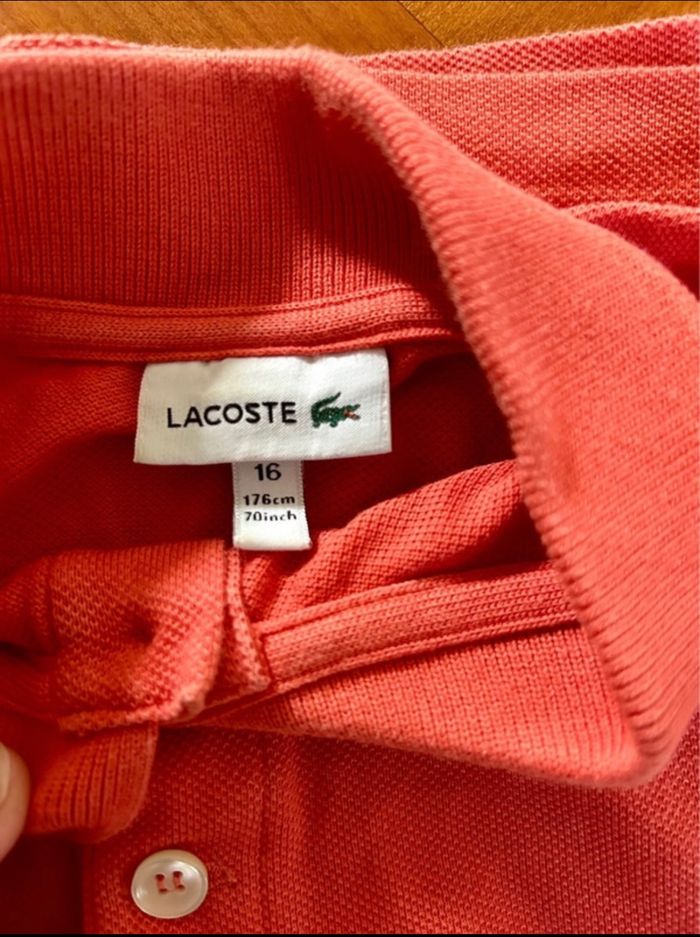 Polo Lacoste corail XS - photo numéro 5