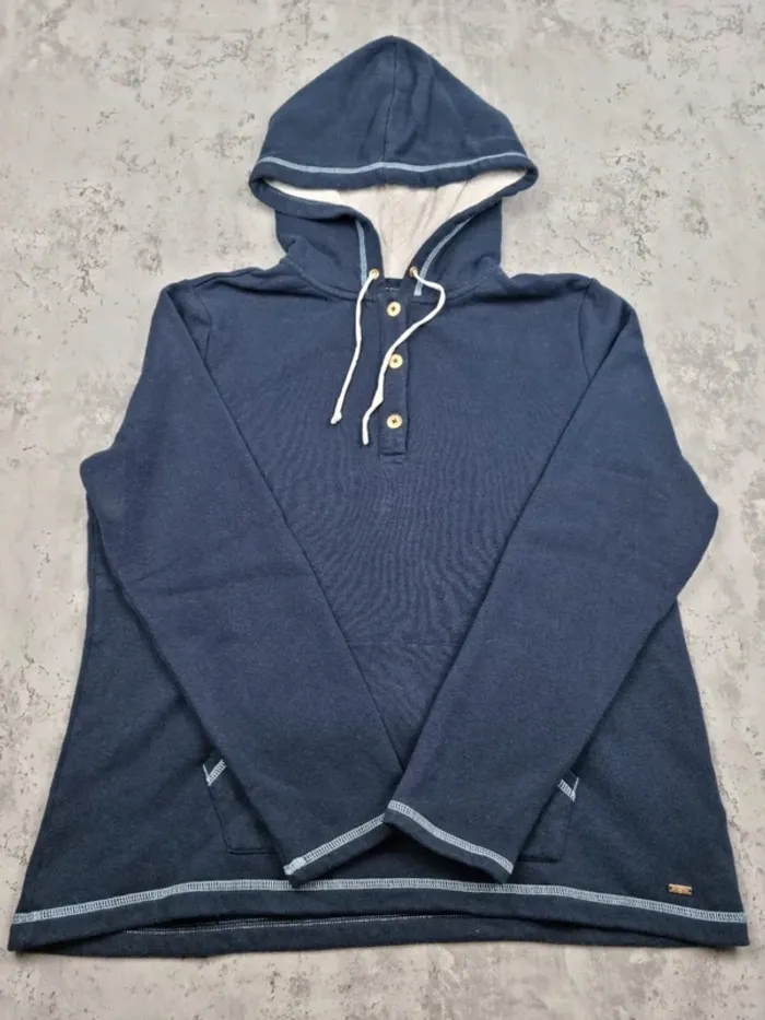 Sweat à capuche boutonné 3/4 Tommy Hilfiger bleu marine XL Femmes - photo numéro 3