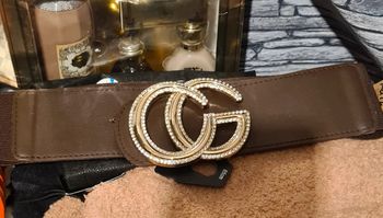 Ceinture elastique marron