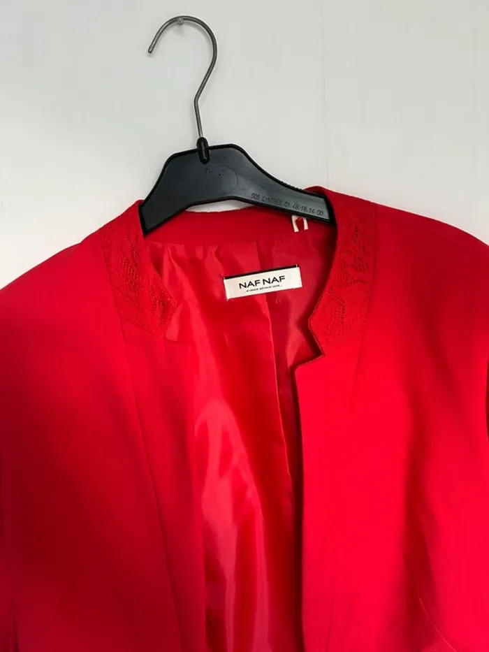 Blazer rouge femme taille 40 nafnaf - photo numéro 2