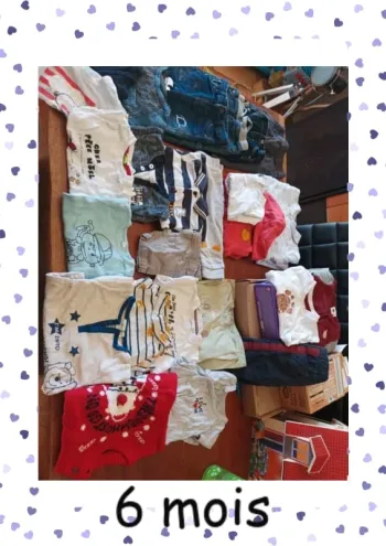 Lot 6 mois garçon demi saison et hiver 24 pièces