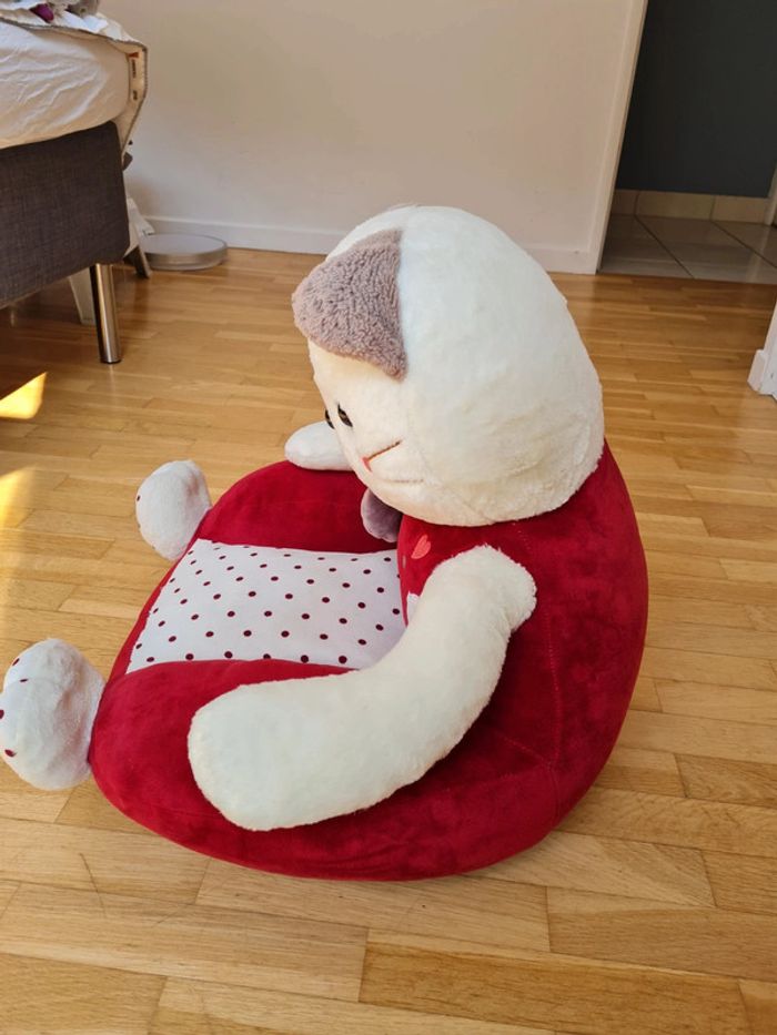 Pouf pelluche chat - photo numéro 4