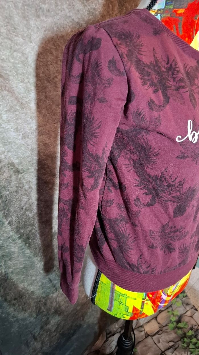 Sweat we are besties forever floral bordeaux - photo numéro 5