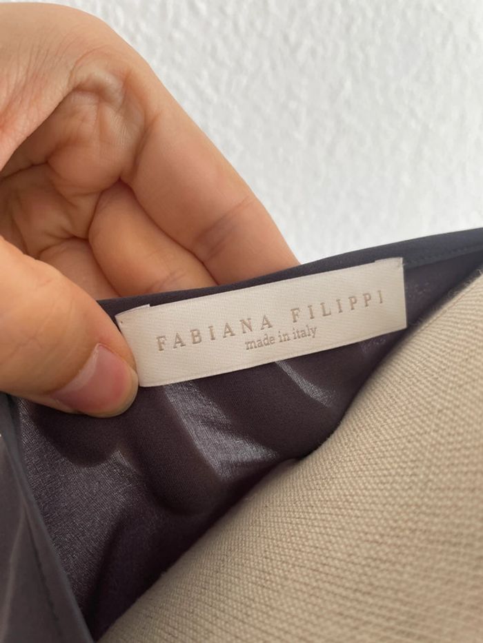 Robe grise bimatière Fabiana Filippi - photo numéro 5