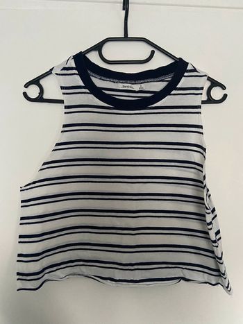 Haut Bershka blanc rayé